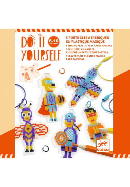 DIY Vyrob si sám Hrdinovia Pixel Art