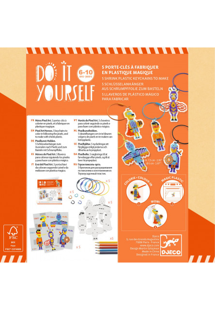 DIY Vyrob si sám Hrdinovia Pixel Art