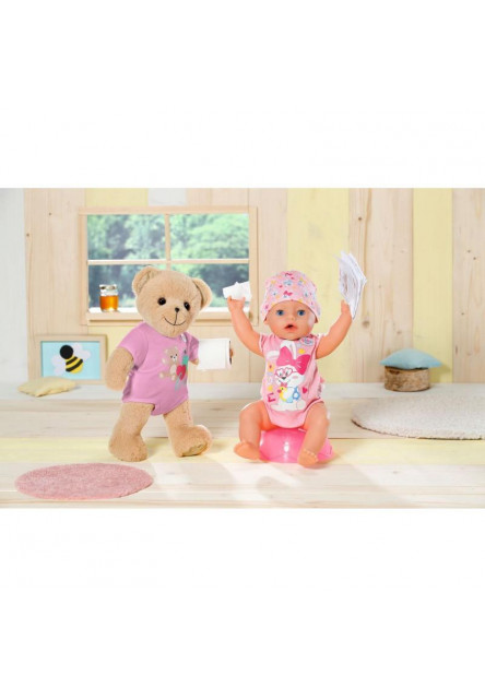 Medvedík BABY born, ružové oblečenie