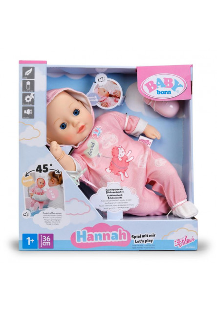 BABY born Hannah Poď sa hrať, 36 cm