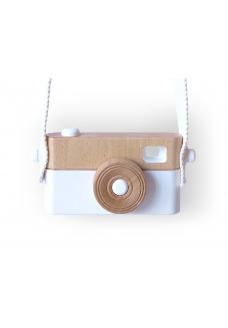 Detský drevený fotoaparát PixFox biely Craffox