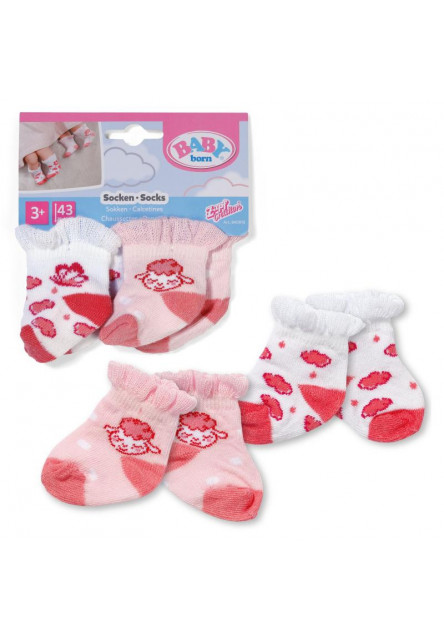 BABY born Ponožky pastelové (2 páry), 2 druhy, 43 cm