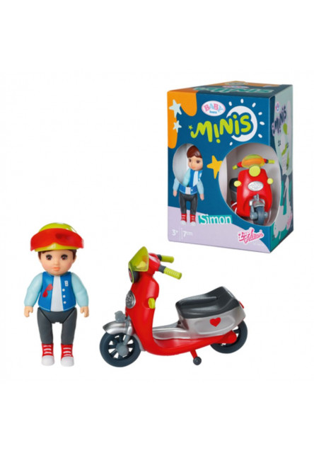 BABY born Minis Sada so skútrom a bábikou