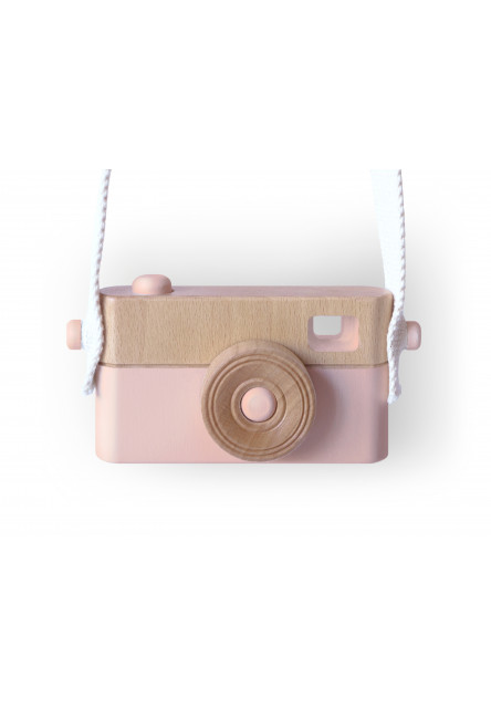 Detský drevený fotoaparát PixFox ružový Craffox