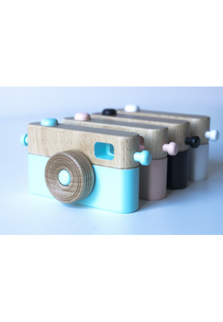Detský drevený fotoaparát PixFox ružový