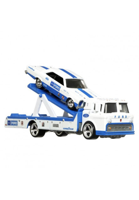 Hot Wheels ťahač a pretekársky angličák asst  