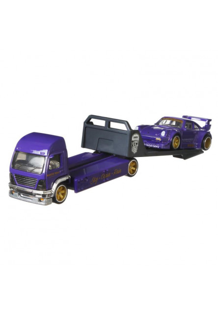 Hot Wheels ťahač a pretekársky angličák asst  