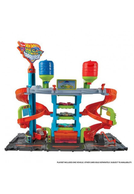 Hot Wheels City color shifters automyváreň so špirálou