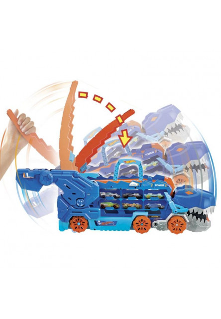 Hot Wheels city T-REX ťahač so svetlami a zvukmi  