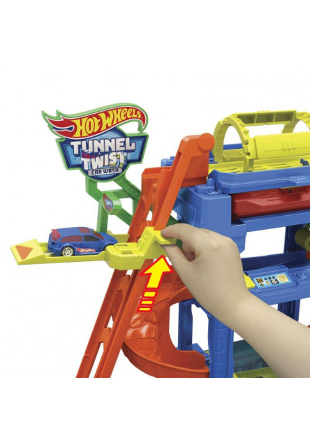 Hot Wheels City color shifters autoumyváreň s otočným tunelom  