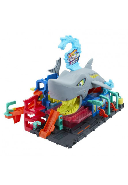 Hot Wheels City COLOR REVEAL autoumyváreň so žralokom 