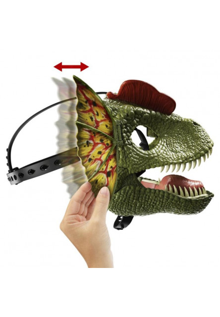 Jurassic World DILOPHOSAURUS maska na tvár  so zvukmi 