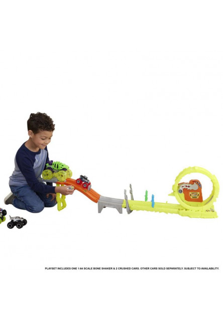 HW MONSTER TRUCKS POWER SMASHERS DRÁHA MASÍVNA DEŠTRUKCIA