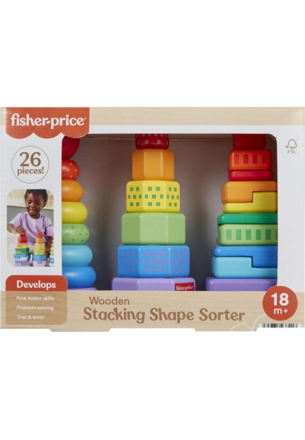 Fisher Price DREVENÁ VEŽA TVARY