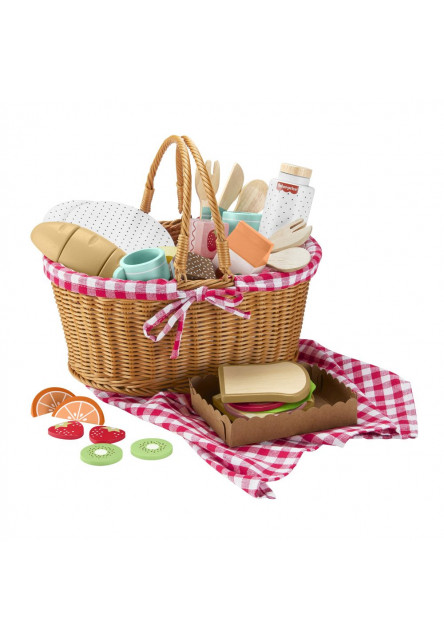 Fisher Price PIKNIKOVÝ KÔŠ S DREVENÝMI DOBROTAMI