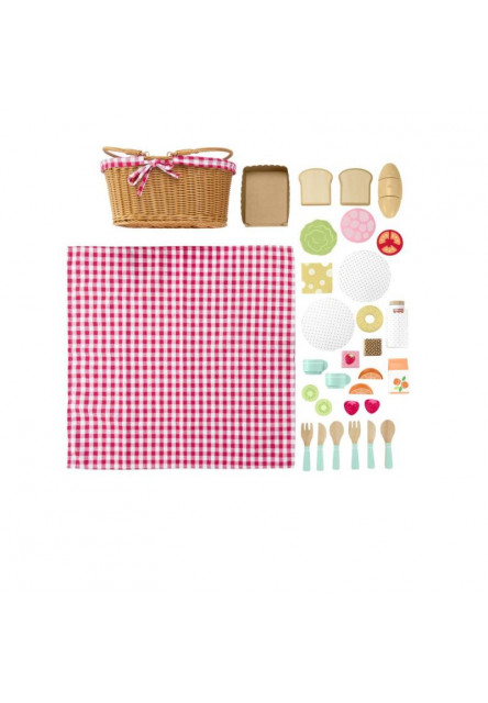 Fisher Price PIKNIKOVÝ KÔŠ S DREVENÝMI DOBROTAMI