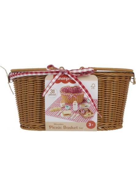 Fisher Price PIKNIKOVÝ KÔŠ S DREVENÝMI DOBROTAMI