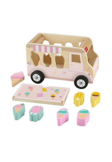 Fisher Price DREVENÁ VKLADAČKA ZMRZLINÁRSKE AUTO