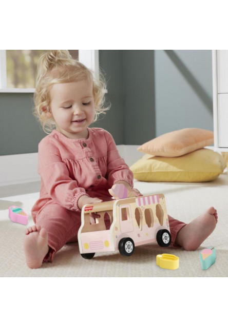 Fisher Price DREVENÁ VKLADAČKA ZMRZLINÁRSKE AUTO