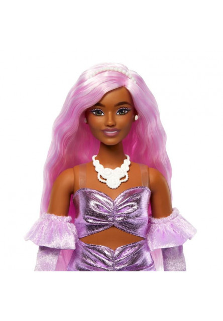 Barbie Deluxe modelka - METALICKÉ ŠATY