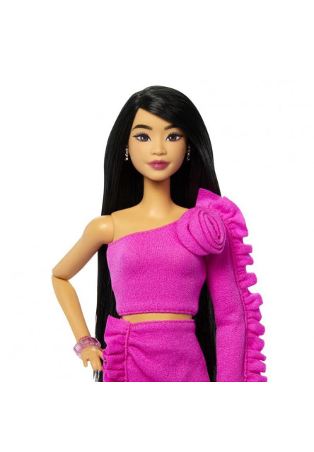 Barbie Deluxe modelka - ŠATY S RUŽOU