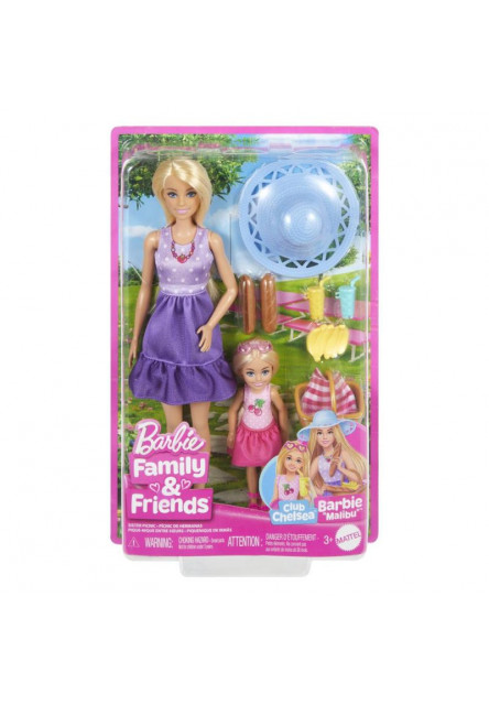 Barbie bábika Malibu a Chelsea na pikniku 