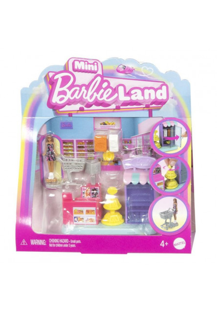 Barbie mini Barbieland herný set - SUPERMARKET