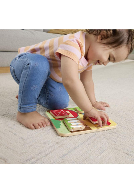 Fisher Price drevená hra na schovávačku zvieratka 