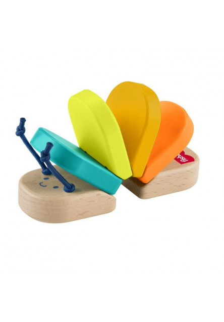 Fisher Price drevená klapajúca stonožka 