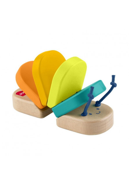 Fisher Price drevená klapajúca stonožka 