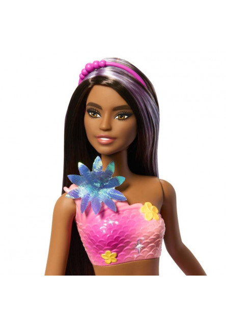 Barbie kúzelná kvetinová morská panna  - TMAVOVLÁSKA