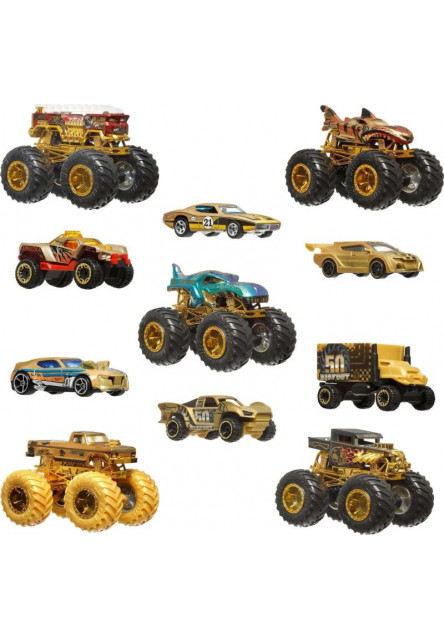 HW MONSTER TRUCKS BIGFOOT 50. VÝROČIE SET ANGLIČÁKOV & TRUCKOV