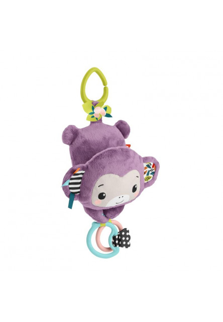 Fisher Price ZÁVESNÁ FIALOVÁ OPIČKA SO ZVUKMI