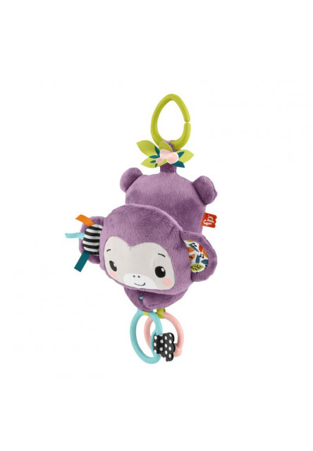 Fisher Price ZÁVESNÁ FIALOVÁ OPIČKA SO ZVUKMI