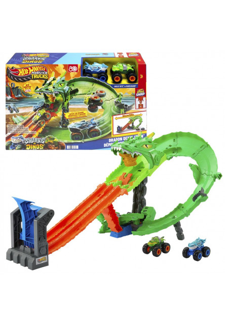 Hot Wheels Monster trucks dráha dračia skaza SKAZA