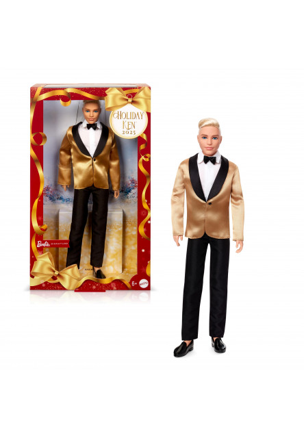 Barbie Vianočná bábika Ken blond 2025