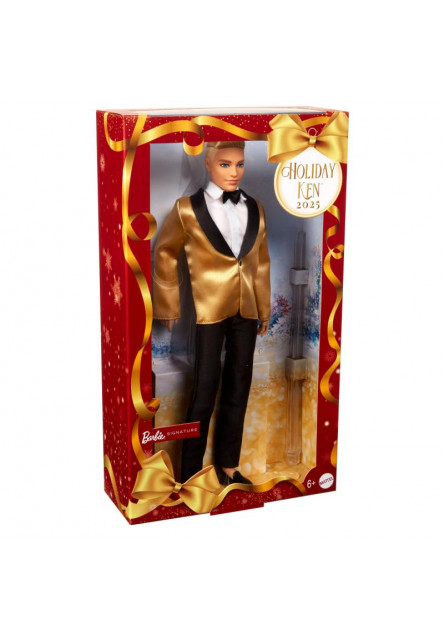 Barbie Vianočná bábika Ken blond 2025