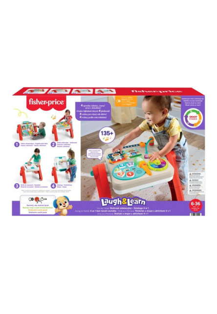 Fisher Price hrací stolček a stojan a 4  v 1 CZ/SK/ENG/HU/PL