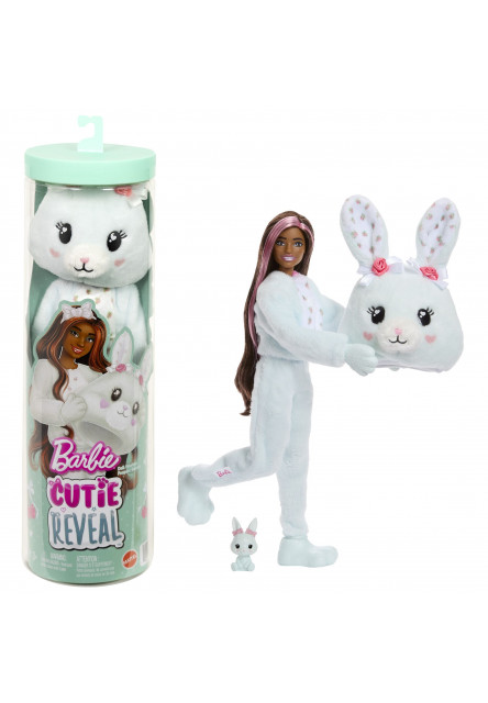 Barbie CUTIE REVEAL Barbie sladké mašle - mintový zajačik