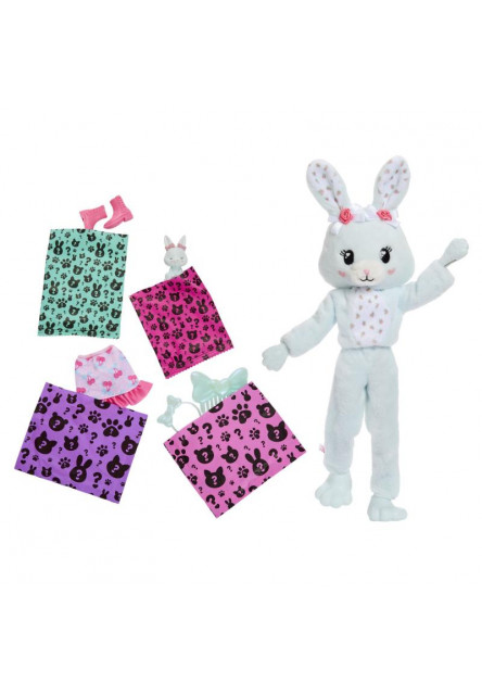 Barbie CUTIE REVEAL Barbie sladké mašle - mintový zajačik