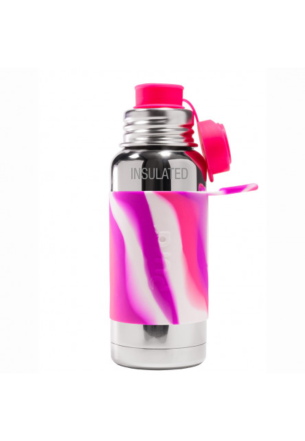 TERMO fľaša so športovým uzáverom 475ml (Ružovo-biela) Pura