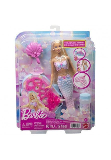 Barbie BUBBLETASTIC morská panna s bublinkovou plutvou
