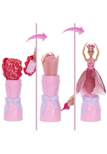 Barbie PETAL POP kvetinové prekvapenie - červená rúža