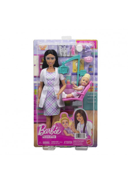 Barbie herný set povolania - zubárka čiernovláska