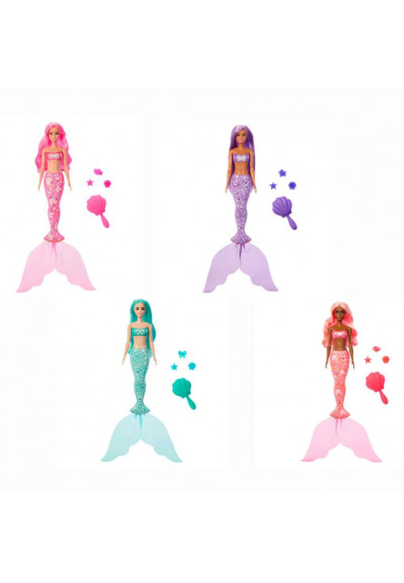 Barbie COLOR REVEAL  Barbie morská panna s drahokami asst