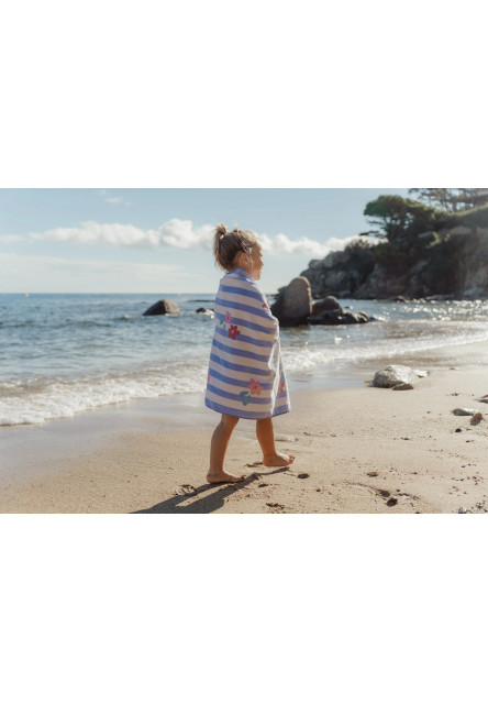 Plážová osuška  120x60 cm  Dreamy Purple Stripe