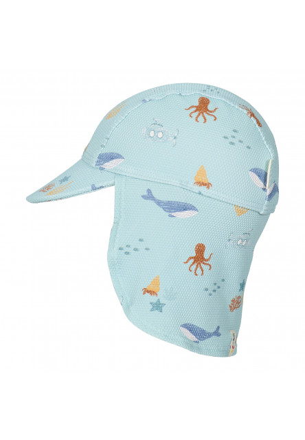 Plážová šiltovka s ochranou krku Ocean Friends veľ. 2