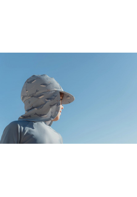 Plážová šiltovka s ochranou krku Ocean Splash veľ. 2