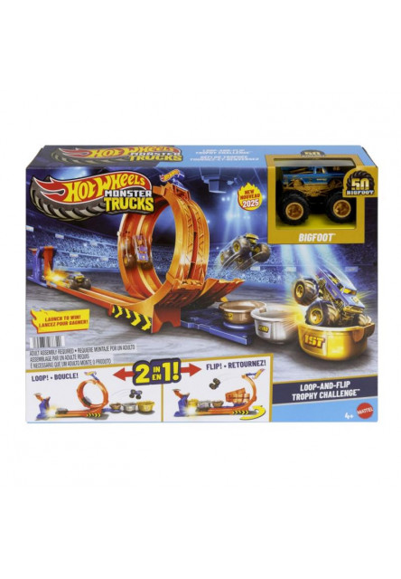 Hot Wheels monster trucks dráha  so slučkou a Bigfootom 