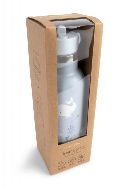 Termofľaša z nerezovej ocele - christian's whale tales